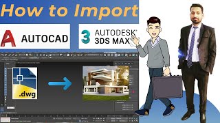 How to Import AutoCad file into 3dsMax  Import AutoCad Model to 3dsMax [upl. by Penelope]