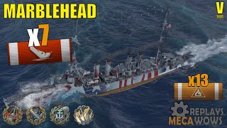 Marblehead 7 Kills amp 153k Damage  World of Warships Gameplay [upl. by Aititel]