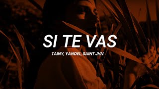 Tainy Yandel Saint JHN  Si te vas  LETRA [upl. by Alyekahs807]