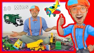 Toy Videos for Children with Blippi  Learn Numbers 30 Minutes [upl. by Kihtrak]