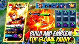 21 KILL ‼️ FANNY BUILD AND EMBLEM SETTING 2023 FROM TOP GLOBAL  FANNY SETTING CONTROL 2023  MLBB [upl. by Lyram]