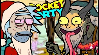 RICK AND MORTY DO CHRISTMAS  Pocket Mortys Multiplayer Episode 22  Gameplay Reaction [upl. by Meingolda]