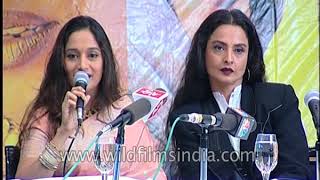 Madhuri Dixit Rekha and Manisha Koirala at Lajja movie press conference [upl. by Willing156]