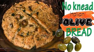 No Knead Italian Olive Bread [upl. by Pietro]