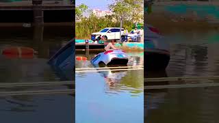 No parking allowed in the fish pond A fisherman drove his car into the fish pond fishbed [upl. by Nered51]