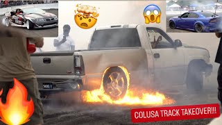 COLUSA TRACK TAKEOVER CRAZIEST LEGAL EVENT EVER TRUCK EXPLODES [upl. by Trant]