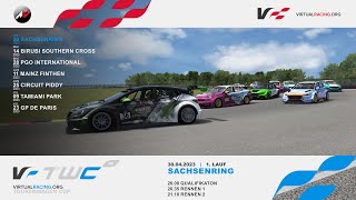 Assetto Corsa  TWC V  1 Lauf  Sachsenring  virtualracingorg [upl. by Enelehcim780]