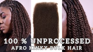 Installing The Afro Kinky Bulk Hair For The First Time  Ft QVR Hair  Dilias Empire [upl. by Aenej]