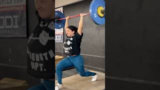 The heaviest clean and jerk compex yet girlswholift weightlifting 58 [upl. by Gnim192]