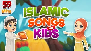 Compilation 59 Mins  Islamic Songs for Kids  Nasheed  Cartoon for Muslim Children [upl. by Capone]