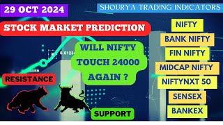 Nifty and Bank nifty prediction  Sensex prediction  Stock Market analysis for 29th October [upl. by Adnek482]