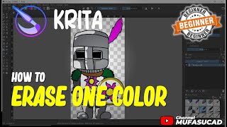 Krita How To Erase One Color [upl. by Harrad900]