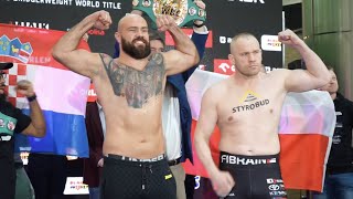 WAR  LUKASZ ROZANSKI amp ALEN BABIC FOR THE WBC BRIDGERWEIGHT WORLD TITLE  WEIGH IN amp FACEOFF [upl. by Atterol]