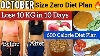 How to lose 10 kg in 10 days  October Diet Plan 21 days Weight loss Challenge Simple Diet plan [upl. by Goran]