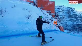 Wengen downhill Jan 11 2024  Race course explained by Gauthier de Tessières and camera racer [upl. by Blackman791]