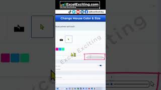 Change Mouse Pointer Color amp Size In Microsoft Windows 11  Shorts 0011 [upl. by Fia]