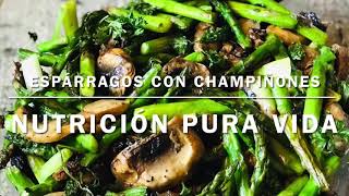 Espárragos con champiñones en el Air Fryer [upl. by Retloc]