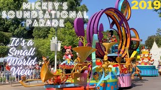 Mickeys Soundsational Parade  Its a Small World Viewing Area  1st Show  Disneyland 752019 [upl. by Farhi]