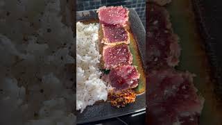 Yellowfin Ahi 1 the best quality meats require the least amount of seasoning foodie food [upl. by Takeshi683]