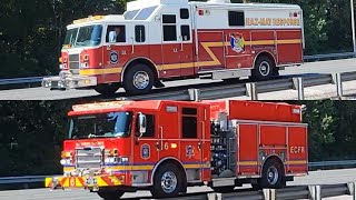 Rare Escambia County Fire Rescue Hazmat 6 amp Engine 6 Responding Ensley [upl. by Akimrej]