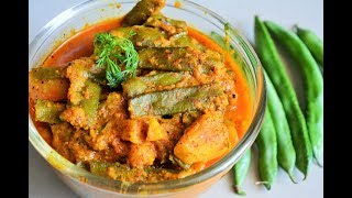 ଶିମ୍ବ ଆଳୁ ରାଇବେସର Odia Simba Rai Broad Beans Gravy Curryसेम आलू सब्जी  wd English Subtitles [upl. by Trebornhoj]