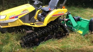 ISEKI PICCORO TPC 15 COMPACT TRACK TRACTOR WITH FLAIL MOWER [upl. by Niledam]