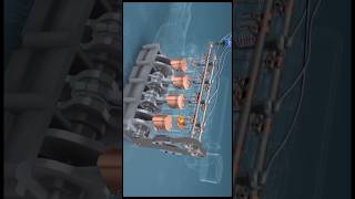 Four Cylinder Engine Animation automobile engine viral engineering car shorts ytshorts [upl. by Denys]