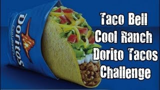 Taco Bell Cool Ranch Doritos Tacos Challenge [upl. by Anitsej]