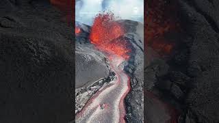 Drone captures volcanic eruption in Iceland [upl. by O'Malley744]