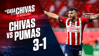 Highlights amp Goals  Chivas vs Pumas UNAM 31  Telemundo Deportes [upl. by Zetneuq]