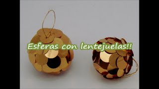 Esferas con lentejuelas  Manualidades Navidad [upl. by Cummings]