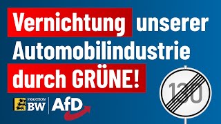 Vernichtung unserer Automobilindustrie durch GRÜNE Regierung [upl. by Damon]