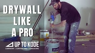 How the Pros Mix Drywall Mud and Apply Tape [upl. by Gee]