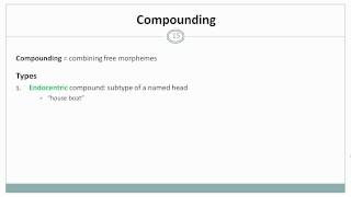 Morphology II Word Formation Linguistics [upl. by Shay]