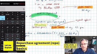 Repurchase agreements repo basics for the CFA Level 1 exam [upl. by Leuqer757]