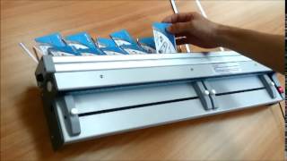 Electric Exchangeable Blade Paper Cutter cutting A4 paper for borderless business cards [upl. by Anselm]