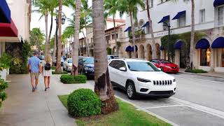 Walking Around World Famous Worth Ave and Downtown Palm Beach Florida  4K [upl. by Hsetirp]