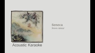 Novo Amor  Seneca  LOWER Key Acoustic Karaoke Instrumental Version [upl. by Sergent]