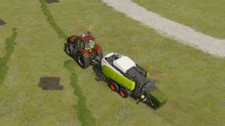 Farming Simulator 22Hago pacas de ensilaje con la empacadora y la encintadora2º [upl. by Timrek878]