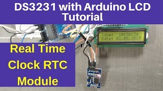 How to connect DS 3231 Real time clock module with LCD and Arduino  CC [upl. by Drusy]