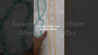 Swarovski pearls 3mm chain and monalisa beads combo 7032223838 [upl. by Rick]