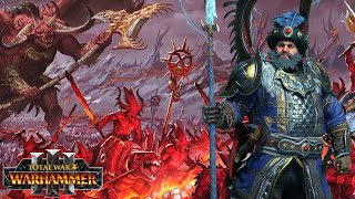 TZAR BORIS vs THE BLOODTHIRSTER  Kislev vs Khorne Battle Gameplay  Total War Warhammer 3 [upl. by Stephanus]