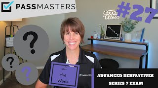 20 FREE Series 7 Options Exam Questions Explained with Suzy Rhoades of PassMasters [upl. by Kristoffer]