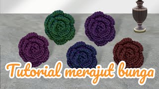 How To Crochet Rose Flower  Easy Crochet Rose Flower  Easy Beginner Crochet Rose Flower [upl. by Nafis]