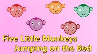 Five little monkeys jumping on the bed  Nursery Rhyme [upl. by Mittel989]