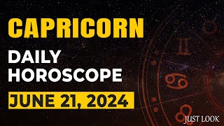 Capricorn Daily Horoscope Today June 21 2024 [upl. by Ahsatak647]