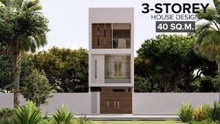 Three Storey House with Modern Design 40 sqm [upl. by Elinor]