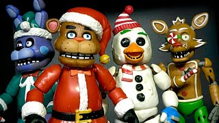 FUNKO FNAF HOLIDAY ACTION FIGURES UNBOXINGREVIEW  Five Nights at Freddys Merch Review [upl. by Aonian]