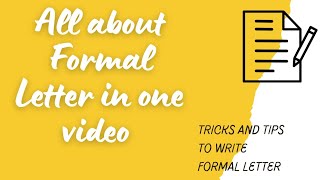 Formal Letter WritingLetter to EditorEasy explanation In detail Examples Tricks and Tips [upl. by Grete]