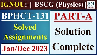 BPHCT 131 Solved Assignment 2023  BPHCT 131 Assignment Solution 2023  June  Dec 2023  IGNOU [upl. by Ardnuaek]